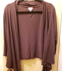 Brown Open Cardigan